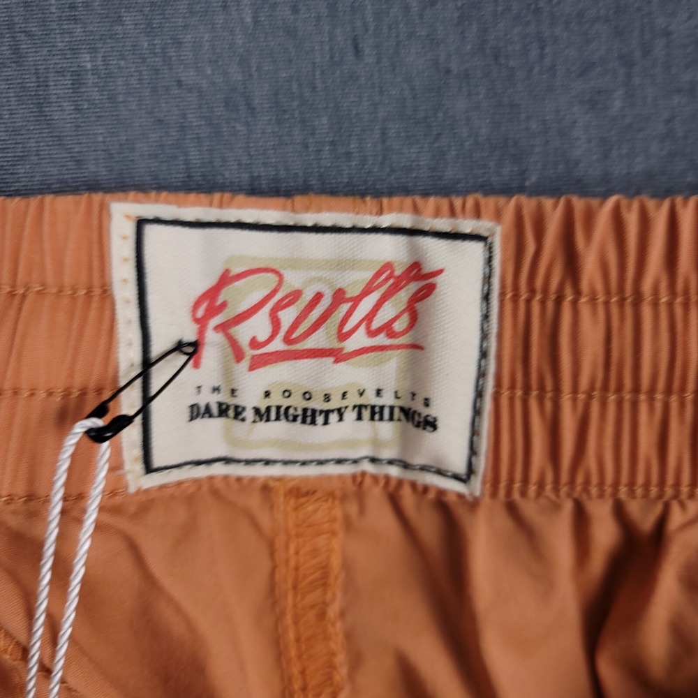 RSVLTS Hybrid Shorts Mens Small Orange Sand Cottonstretch Unlined Swim Trunks - Picture 9 of 11
